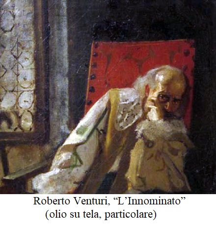 Roberto Venturi, L’Innominato (olio su tela, particolare)