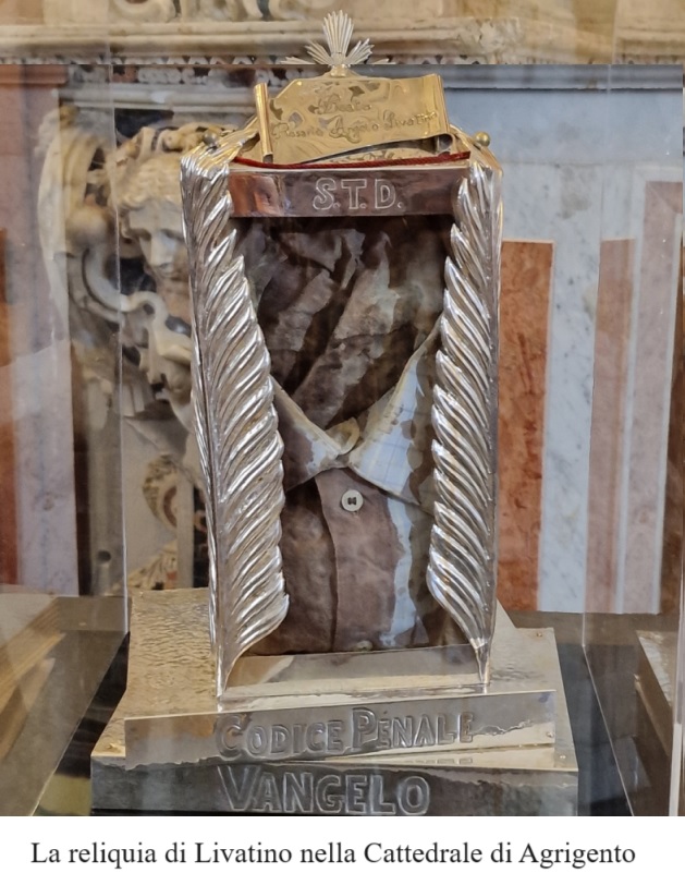 La reliquia di Livatino nella Cattedrale di Agrigento