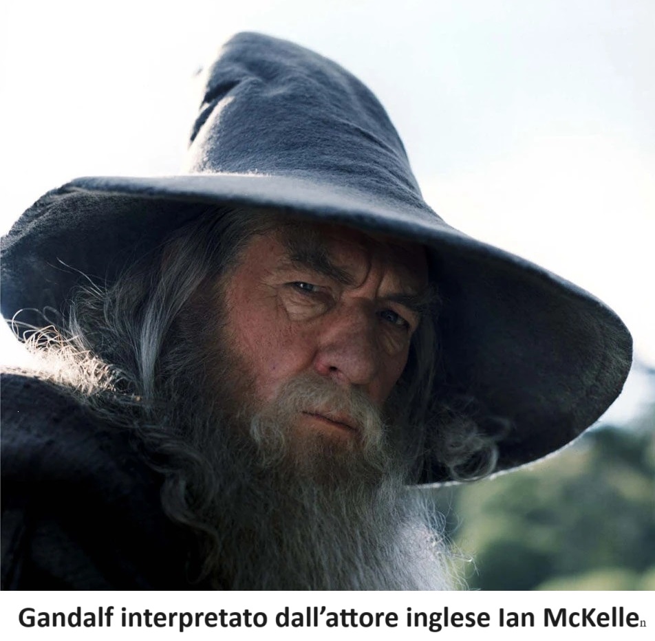 Gandalf interpretato dall’attore inglese Ian McKellen